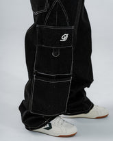 Jeans Baggy Cargo Black Stitch